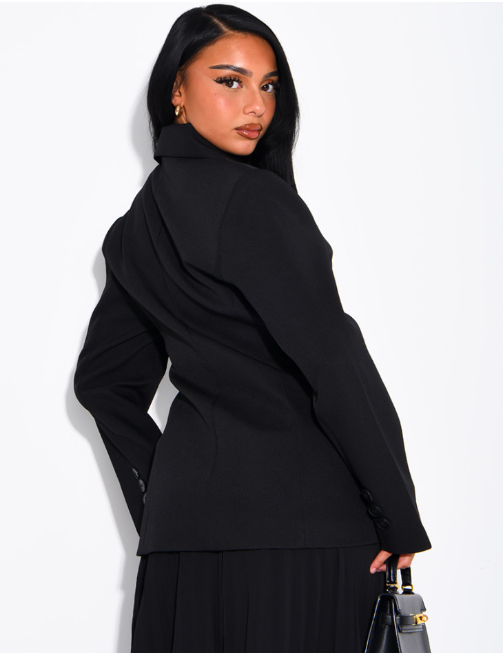 Premium-Blazer mit tailliertem Schnitt