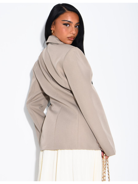 Premium blazer with a fitted waist