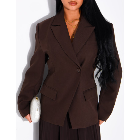 Blazer premium cintré à la taille
