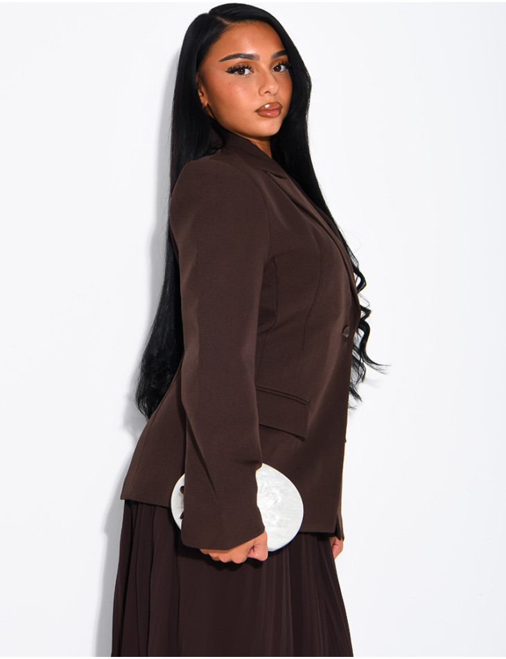 Blazer premium cintré à la taille