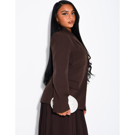 Blazer premium cintré à la taille