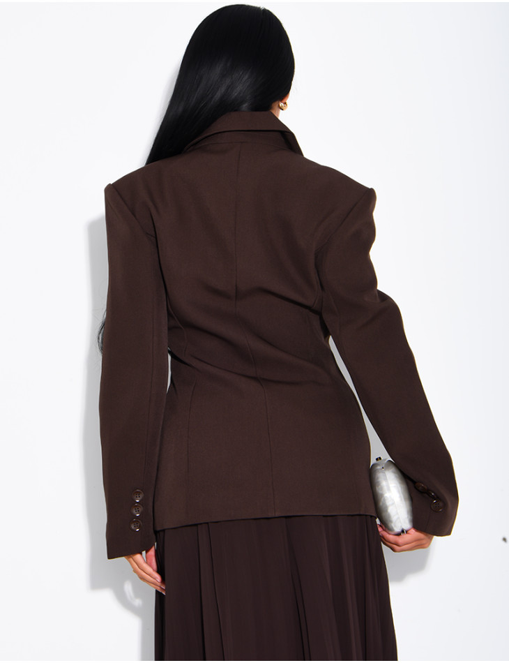 Blazer premium cintré à la taille