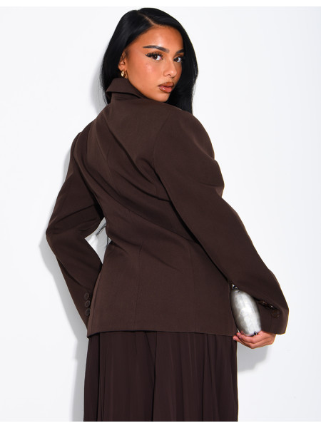Blazer premium cintré à la taille