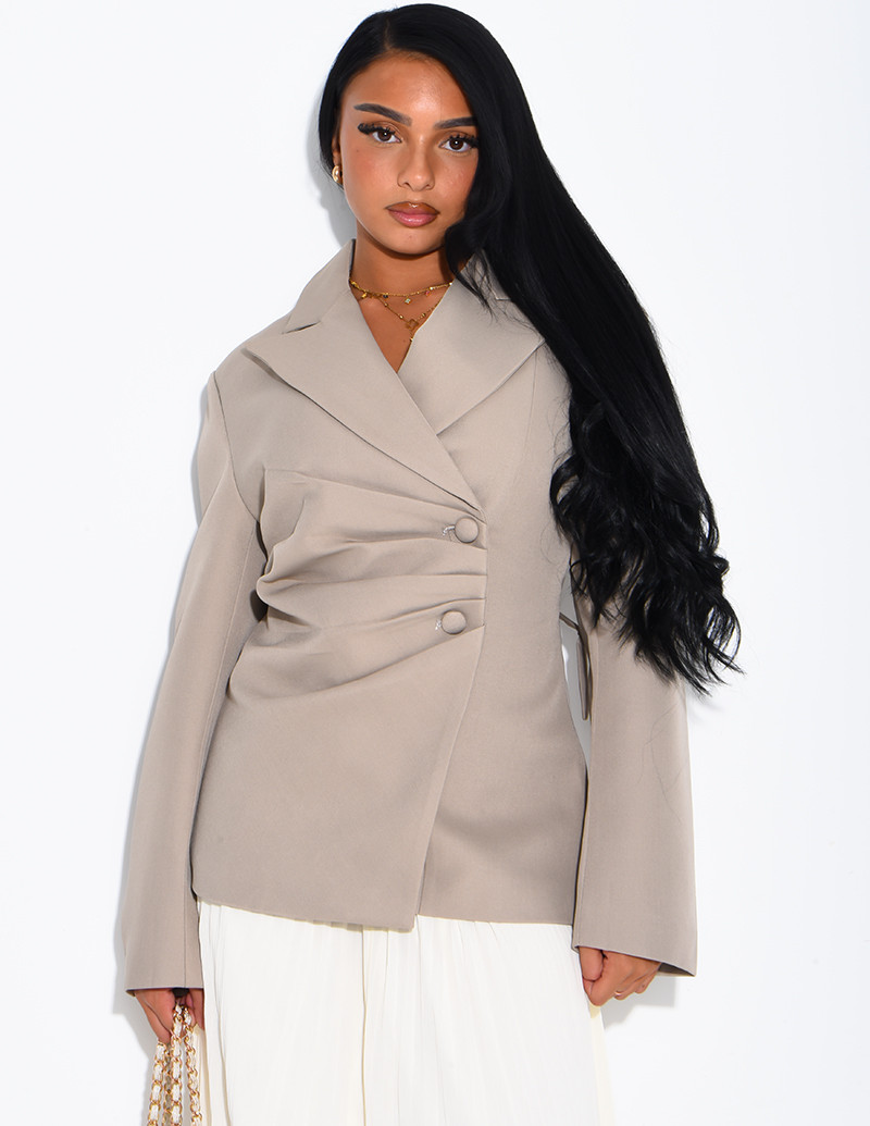 Blazer mit asymmetrischer,...