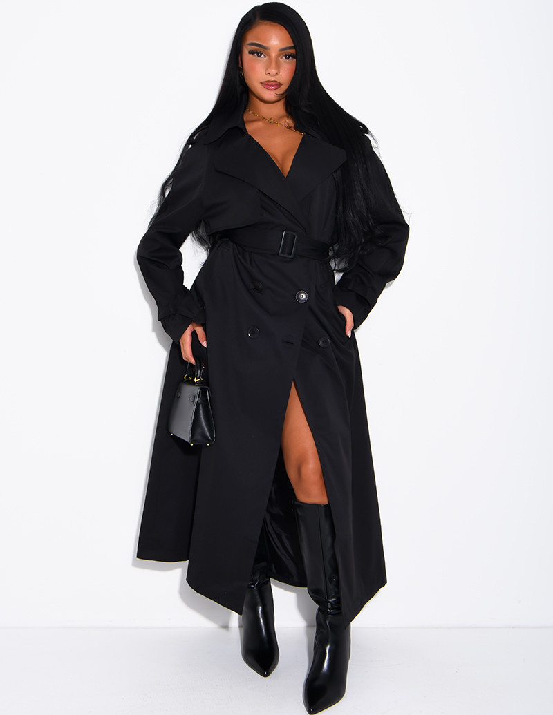 Sehr langer Trenchcoat zum...