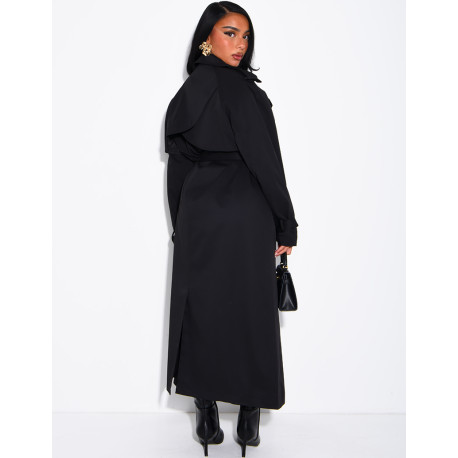 Sehr langer Trenchcoat zum Binden in der Taille