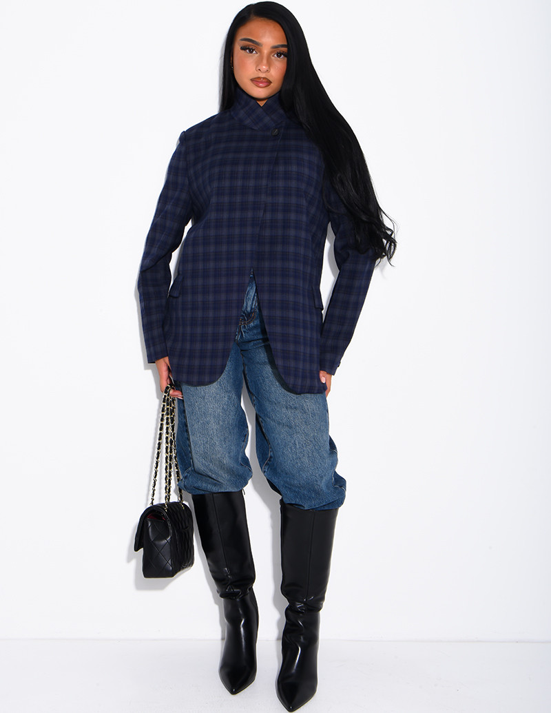 Blazer col montant oversize...