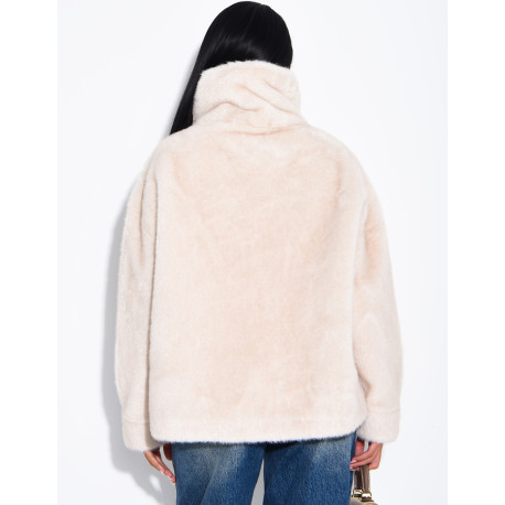 Veste en fausse fourrure premium col montant