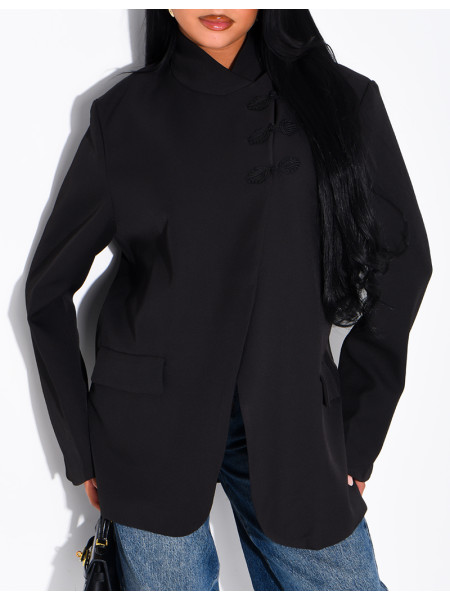 Blazer mit asiatischen Verschlüssen