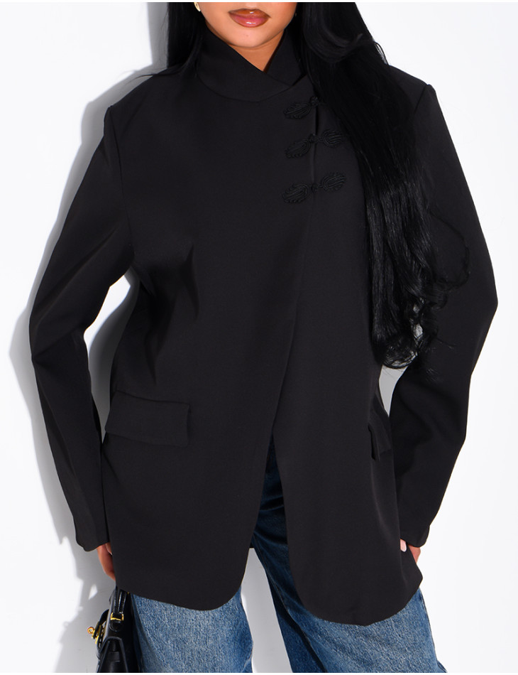 Blazer mit asiatischen Verschlüssen