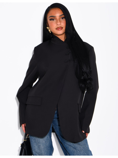 Blazer mit asiatischen Verschlüssen