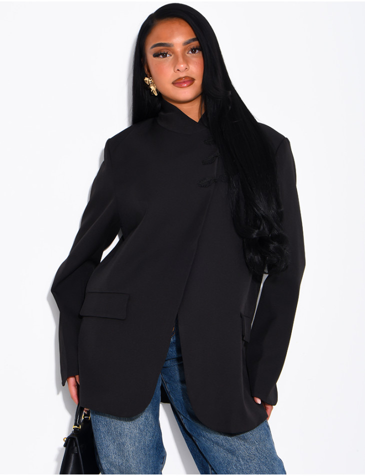 Blazer mit asiatischen Verschlüssen