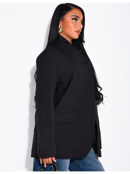Blazer mit asiatischen Verschlüssen
