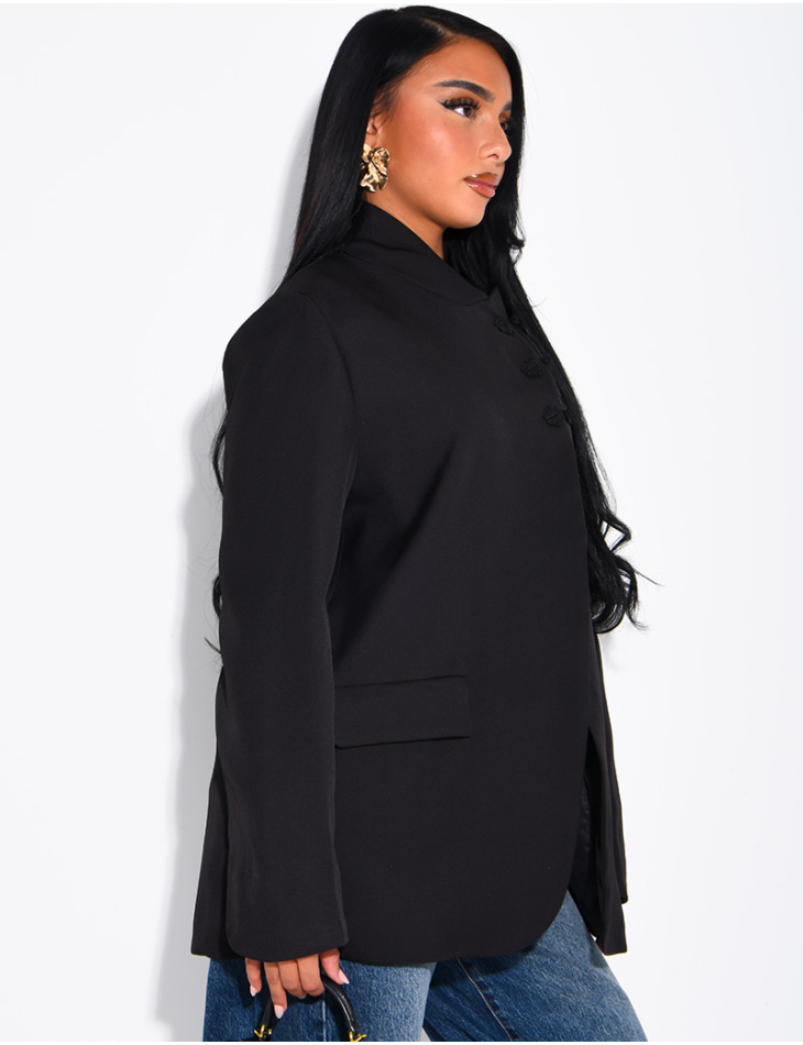 Blazer mit asiatischen Verschlüssen