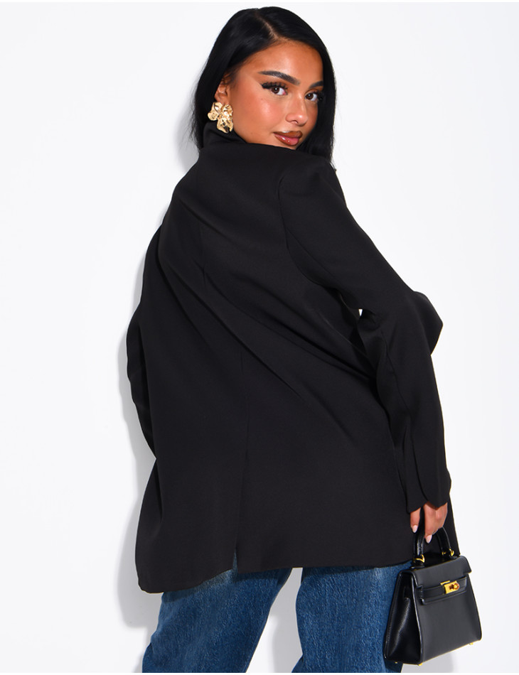 Blazer mit asiatischen Verschlüssen
