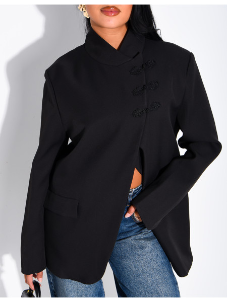 Blazer mit asiatischen Verschlüssen