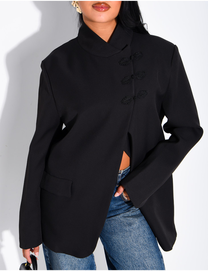 Blazer mit asiatischen Verschlüssen