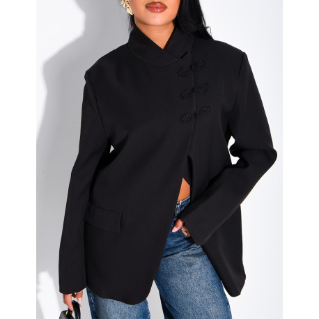 Blazer mit asiatischen Verschlüssen