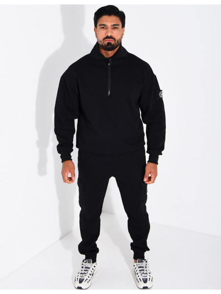 Ensemble Homme pantalon et sweat à col zippé