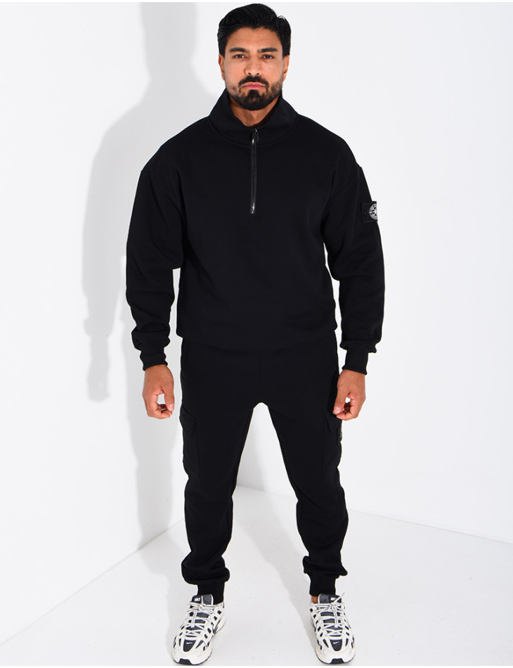 Ensemble Homme pantalon et sweat à col zippé