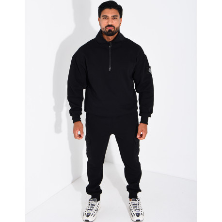 Ensemble Homme pantalon et sweat à col zippé