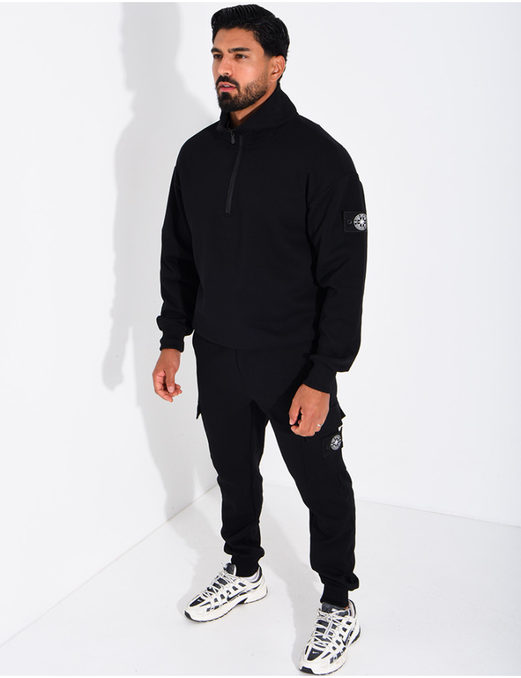 Ensemble Homme pantalon et sweat à col zippé