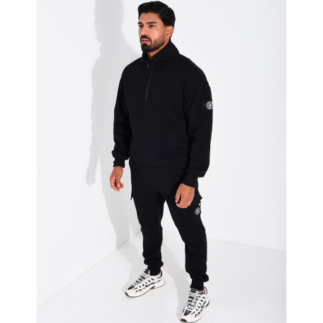 Ensemble Homme pantalon et sweat à col zippé