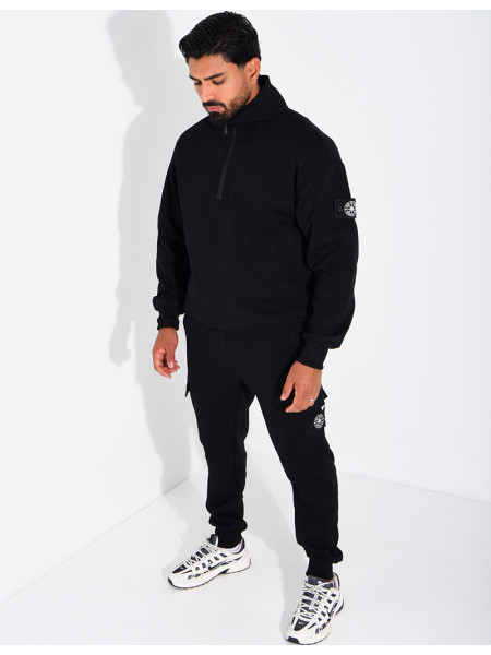 Ensemble Homme pantalon et sweat à col zippé