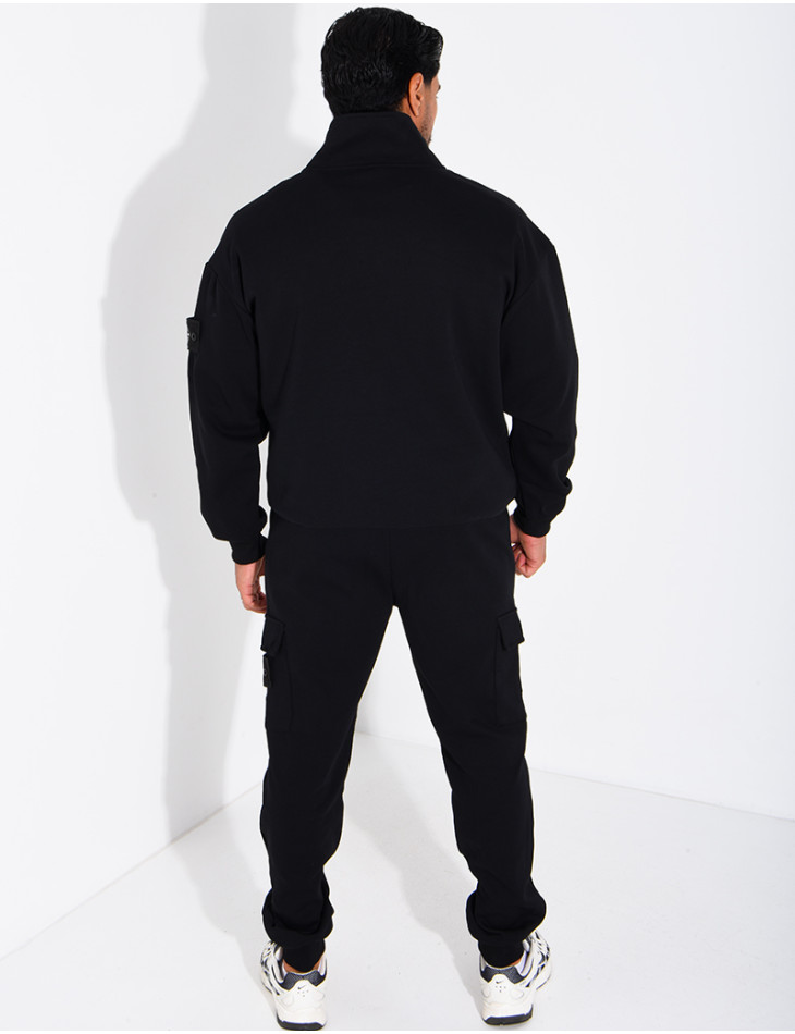 Ensemble Homme pantalon et sweat à col zippé