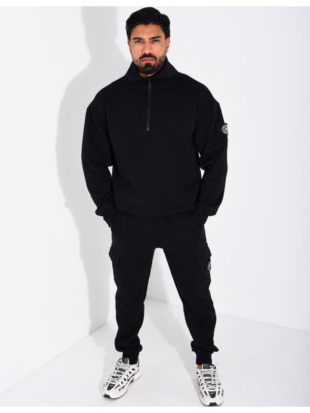 Ensemble Homme pantalon et sweat à col zippé