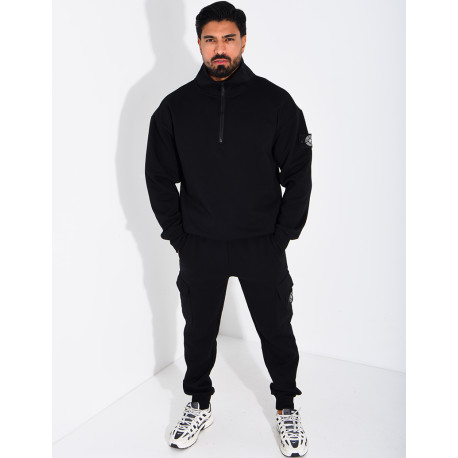 Ensemble Homme pantalon et sweat à col zippé