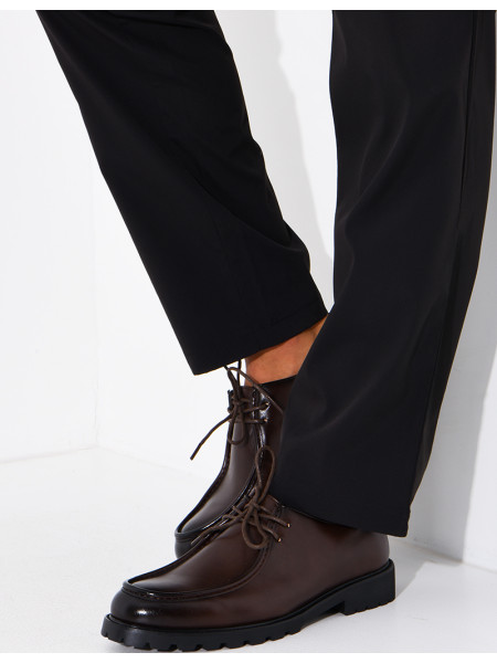 Mocassins en cuir à lacets