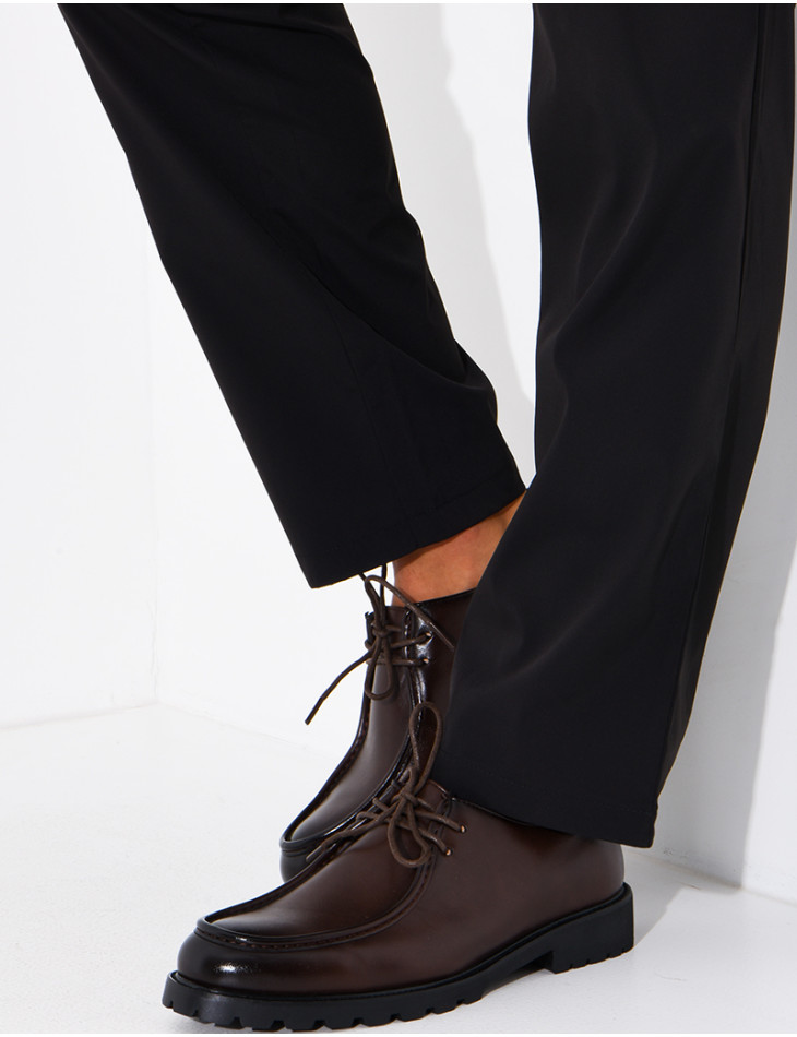 Mocassins en cuir à lacets