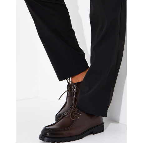 Mocassins en cuir à lacets