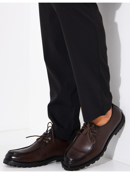 Mocassins en cuir à lacets