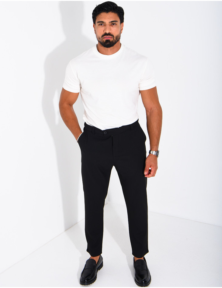 Straight-leg dress pants
