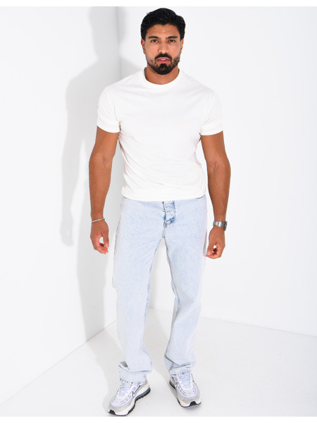 Jeans bleu clair délavé homme