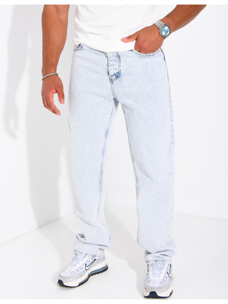 Jeans bleu clair délavé homme