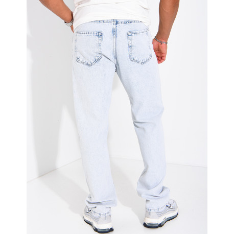 Jeans bleu clair délavé homme