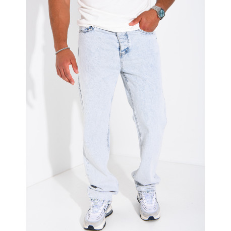 Jeans bleu clair délavé homme