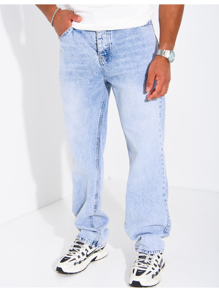 Jeans homme droit délavé