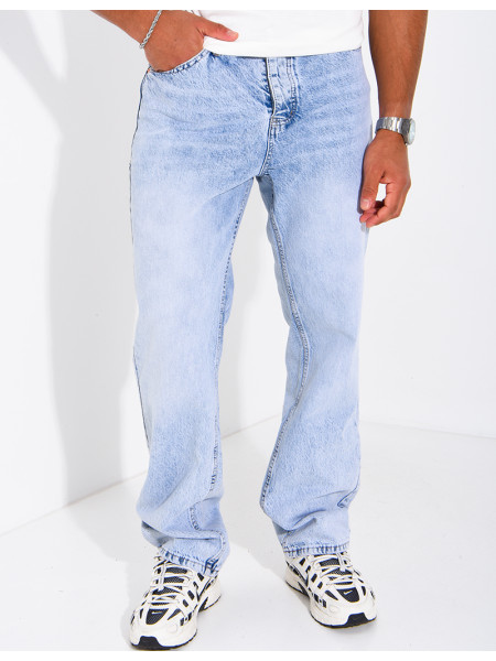 Jeans homme droit délavé