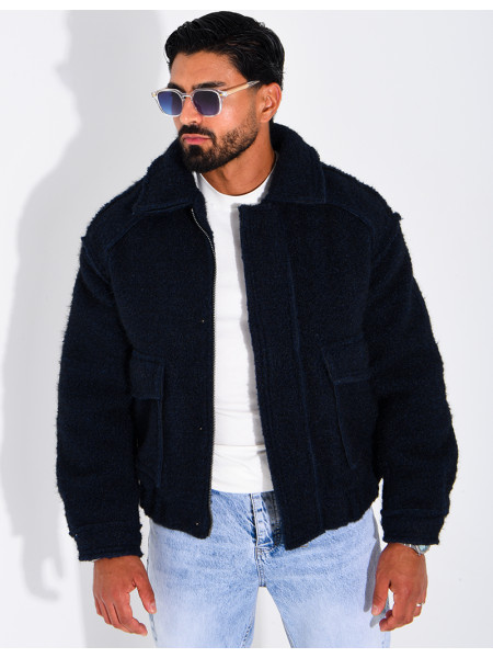 Veste en laine à poches