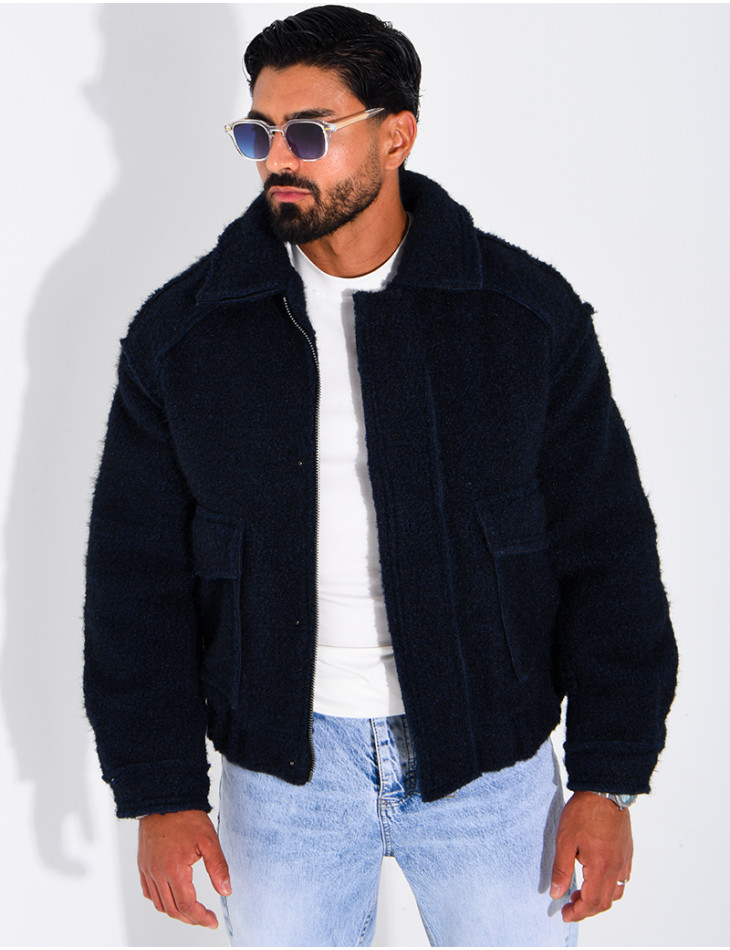 Veste en laine à poches
