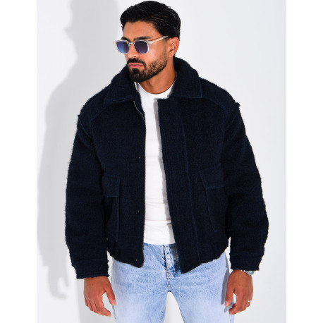 Veste en laine à poches