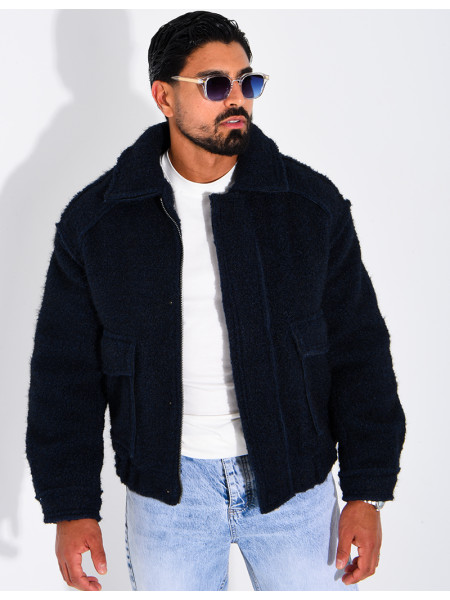 Veste en laine à poches