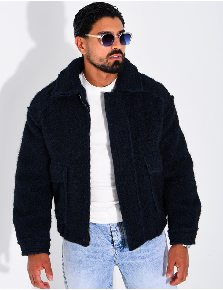 Veste en laine à poches