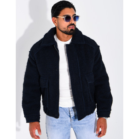 Veste en laine à poches