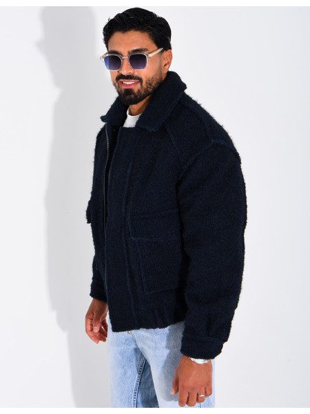 Veste en laine à poches