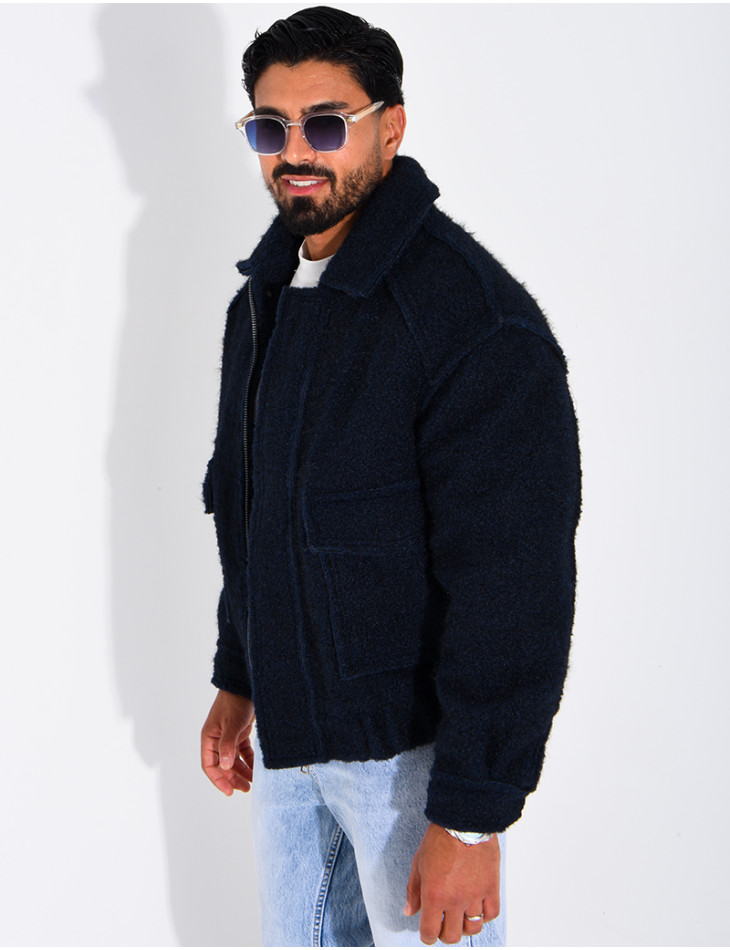 Veste en laine à poches